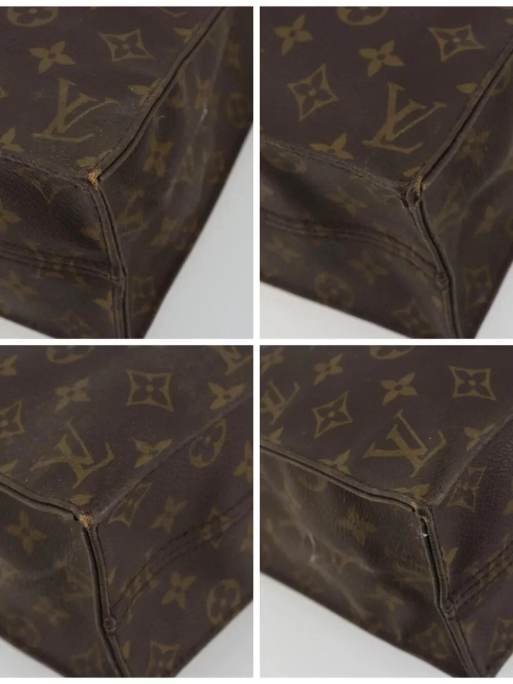LOUIS VUITTON Monogram Sac Plat Hand Bag M51140 LV Auth 186568